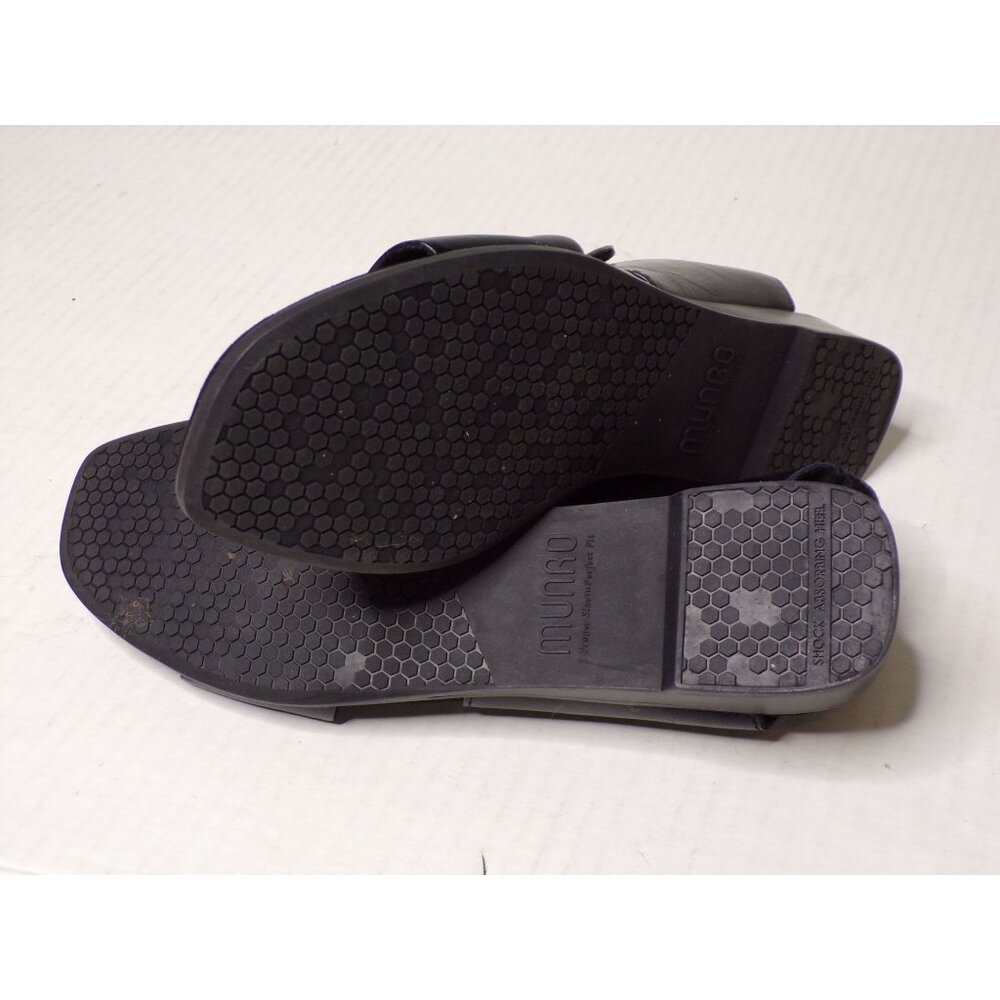 🆕MUNRO Nissa Leather Comfort Sandals Shoes Black 10 - Picture 12 of 12